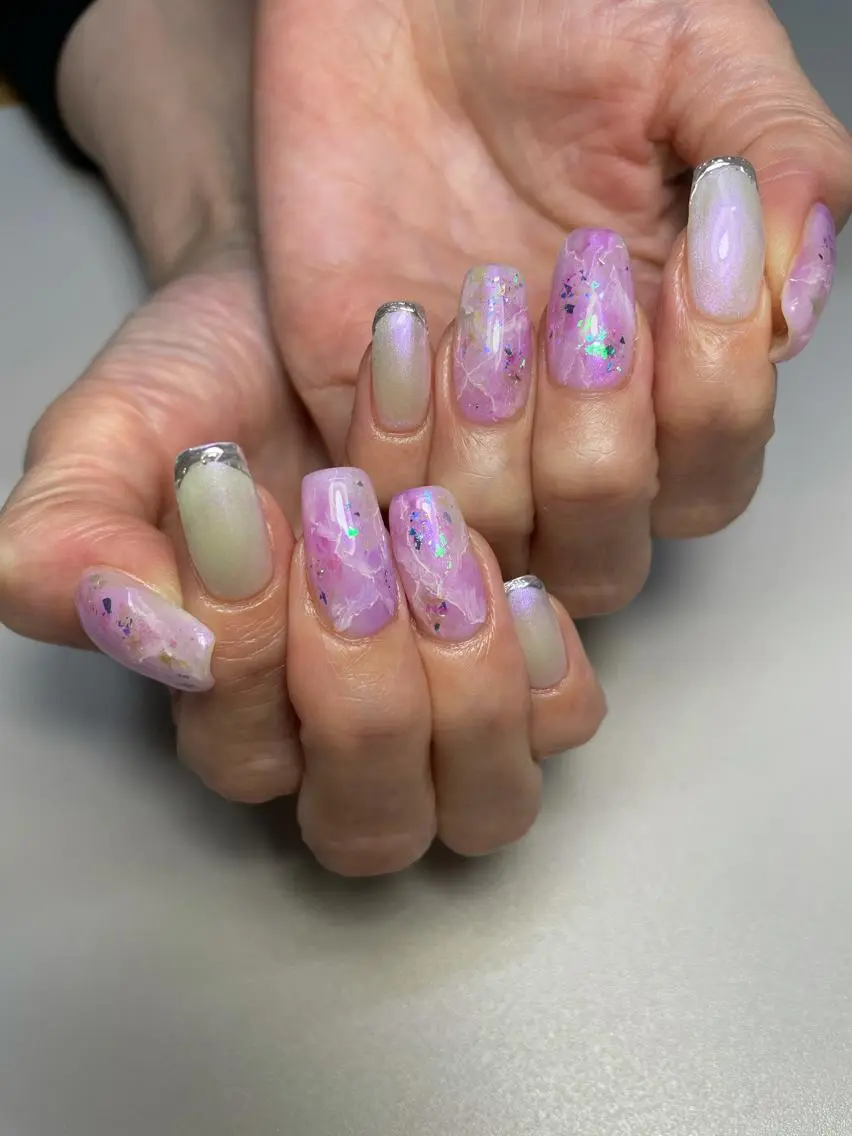 ネイル アートネイル ミラーネイル ハンドネイル kipinail 川﨑えりかのネイルデザイン