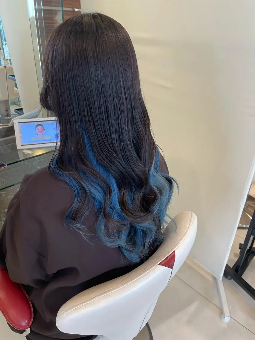 ロング カラー ヘアアレンジ カット ヘアカラー 佐々木 麻純のヘアスタイル
