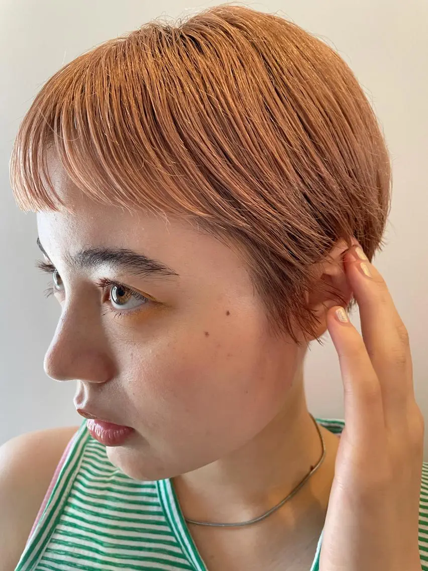 ショート カラー やまさきえりこ ニュアンスパーマのヘアスタイル