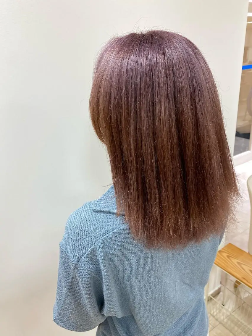 ミディアム カラー ブリーチ ヘアカラー トリートメント ヘアセット ハイトーン/ウルフ /レイヤー/坂野幸伸のヘアスタイル