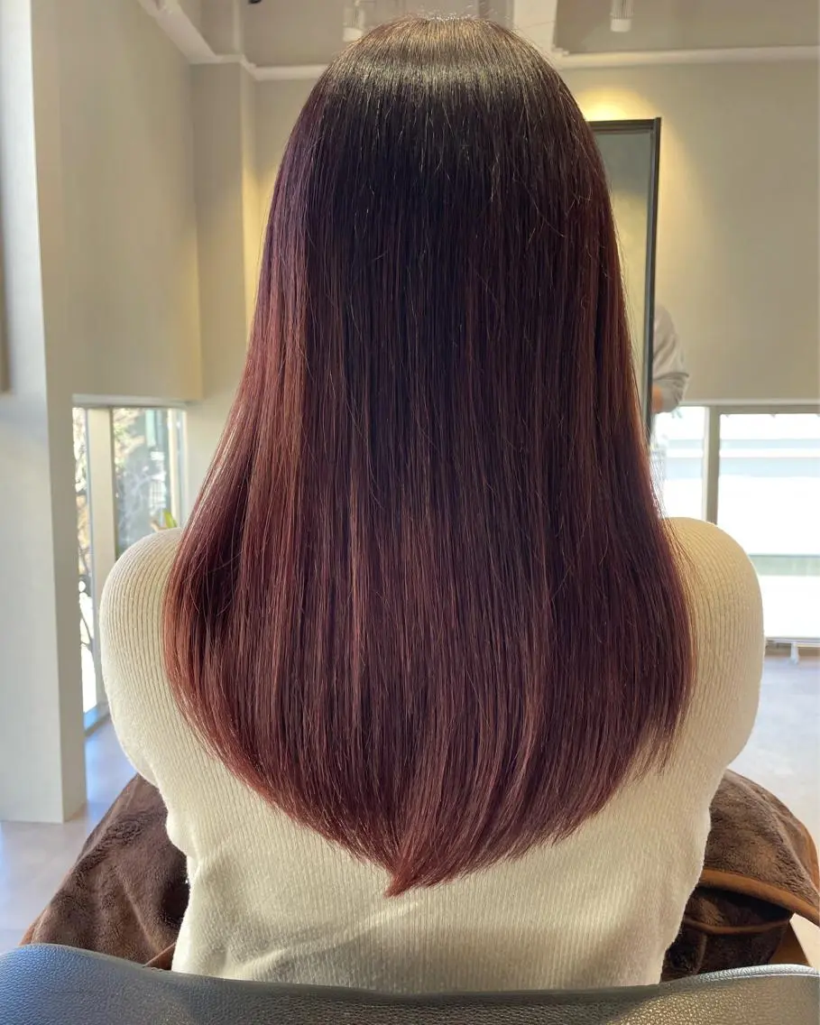 ロング ボブ エギョモリ 外国人風カラー ハイライト 髪質改善 ヘアカラー 韓国風/オシャレ /縮毛矯正/滝口琴未のヘアスタイル