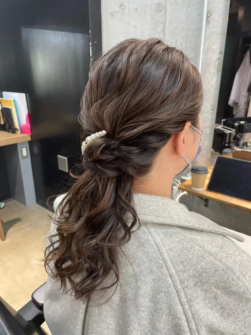 ロング カラー ヘアアレンジ Lowha_ageo 💐Fuzukiのヘアスタイル