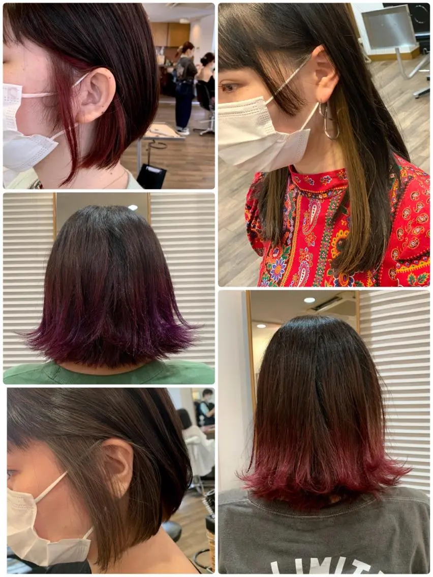 ショート ボブ ショートヘア 🎨インナーカラー が得意👍新垣⚜️のヘアスタイル