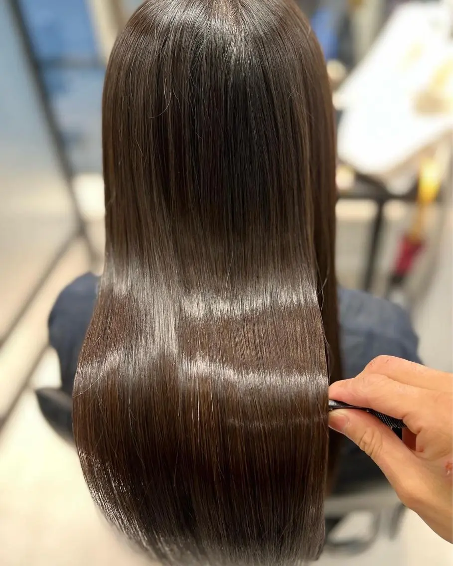ロング カラー 縮毛矯正　野口 恵のヘアスタイル