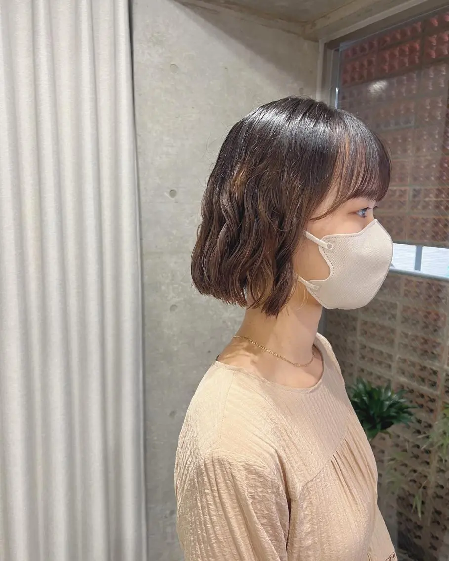 パーマ カット パーマ トリートメント ボブパーマコテ巻き風 パーマNo1深江秀平のヘアスタイル