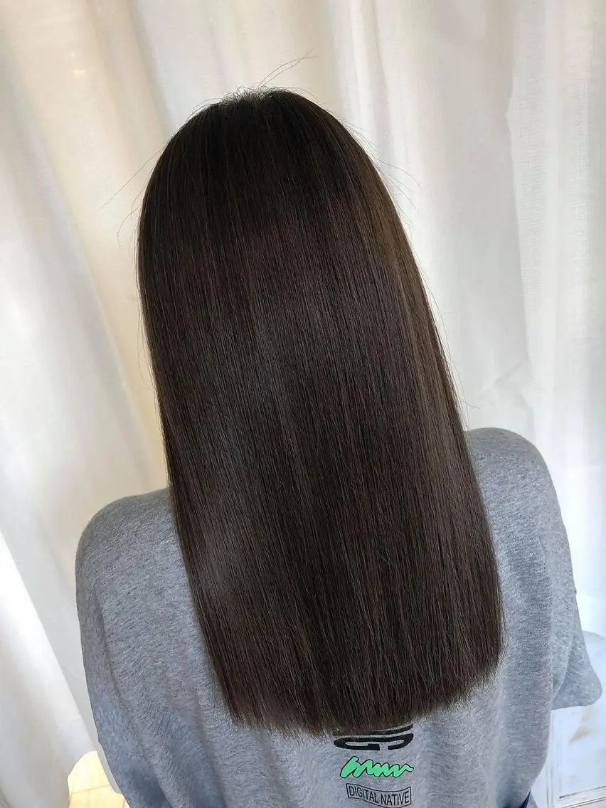 セミロング カラー ヘアアレンジ 福壽 優奈のヘアスタイル