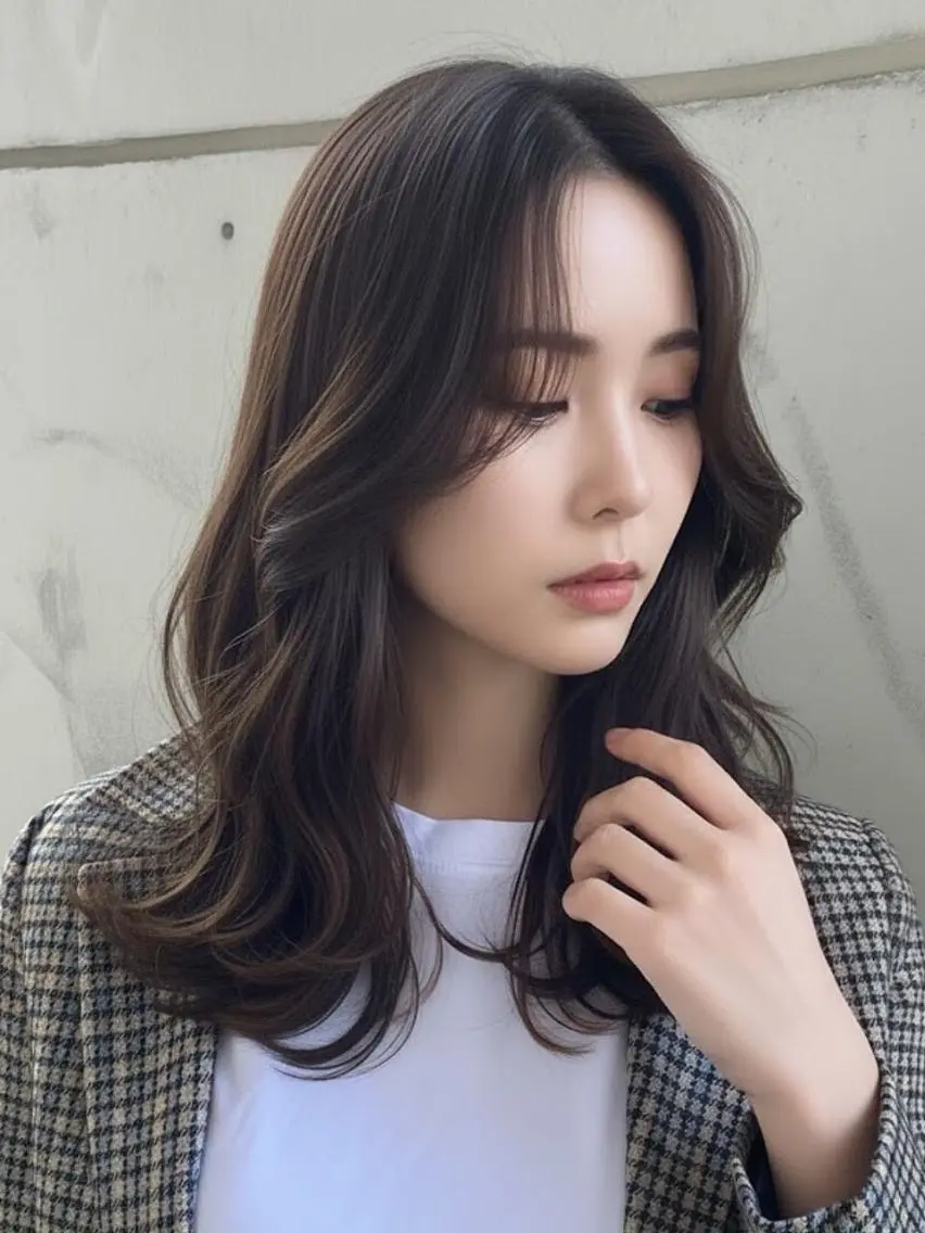 ロング ヘアサロンM新宿 カットカラーブリーチのヘアスタイル