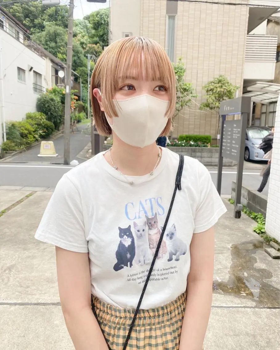 ショート カラー ボブ 顔周りカット ボブ/ミニボブ 透明感カラーkadoのヘアスタイル