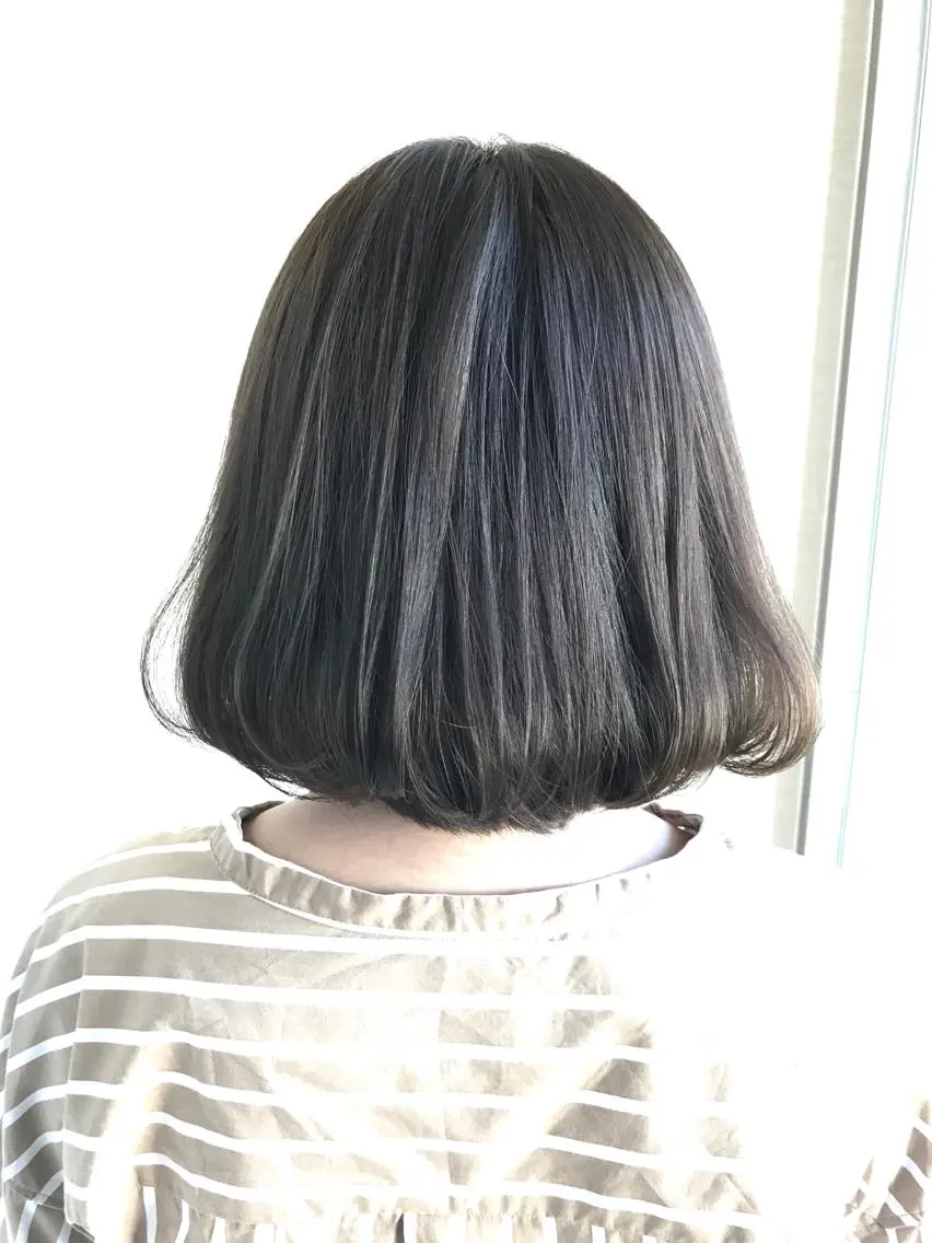 ミディアム カラー アッシュ 透明感カラー イルミナカラー 髪質改善縮毛矯正 美容師✂️山崎竜二のヘアスタイル