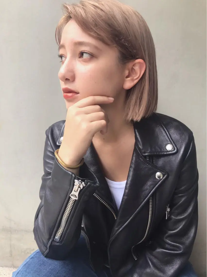 ショート 透明感カラー🌿ボブ ✨飛田　ケイのヘアスタイル