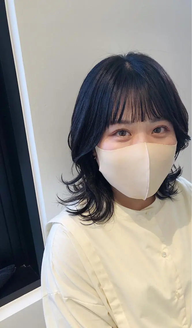 ミディアム くびれヘア くびれレイヤー レイヤーカット カット ヘアカラー トリートメント 髪質改善/顔まわり 石原のヘアスタイル