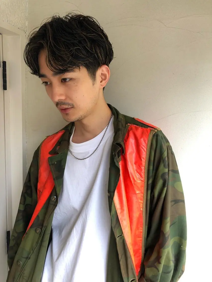 メンズ happy  man 🌸クロスパーマ🌸のヘアスタイル