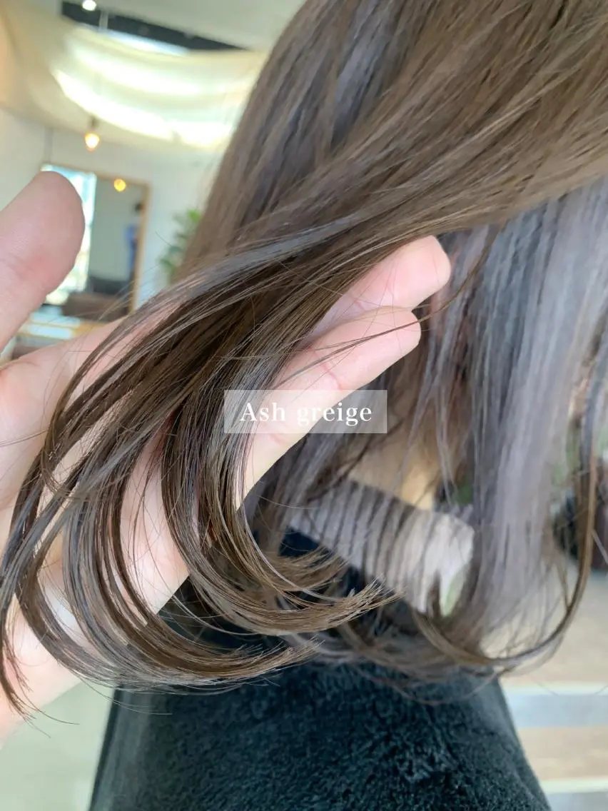 ミディアム カット ヘアカラー トリートメント 山本 晶大のヘアスタイル