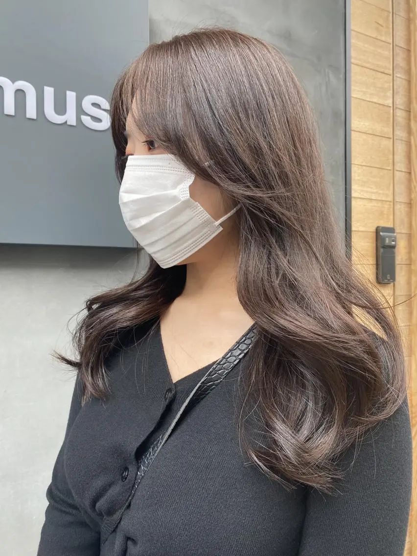 セミロング カット ヘアカラー 韓国美容室出身 🌹Sana/梅田のヘアスタイル