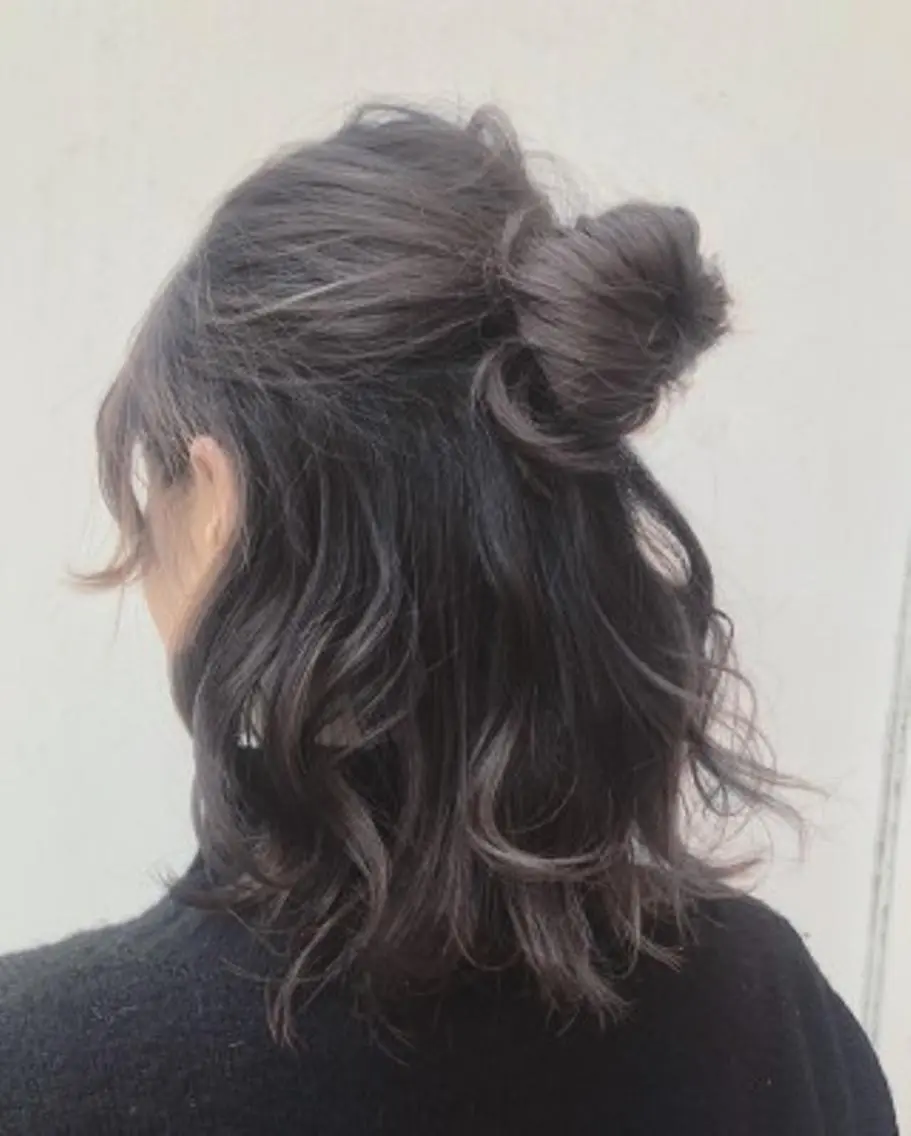 ミディアム ヘアアレンジ 🍀失敗しない 縮毛矯正熊谷竜馬🍀のヘアスタイル