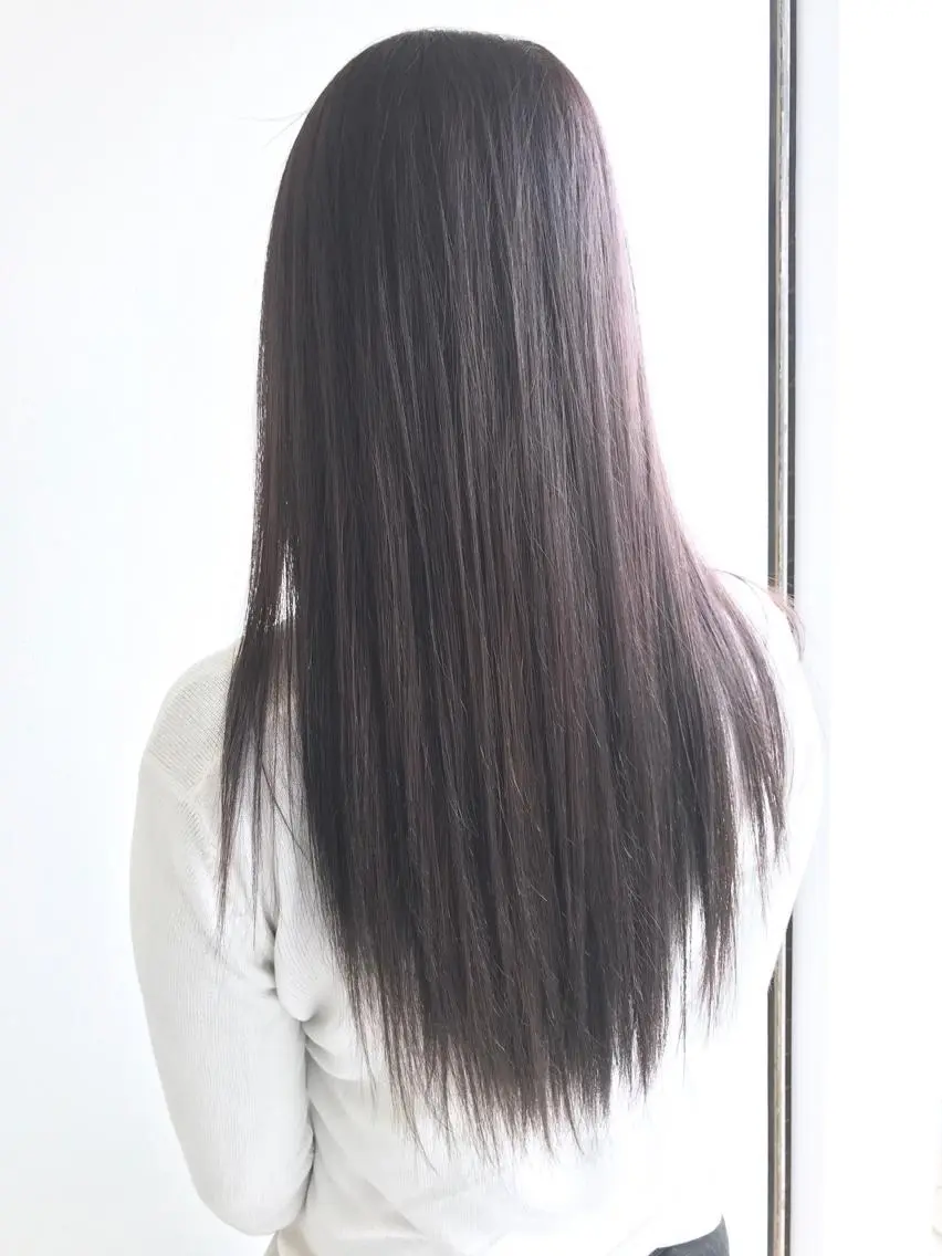 ロング カラー アッシュ ラベンダーカラー ラベンダーアッシュ ボブ/ハイトーン 福生Radix 下田のヘアスタイル