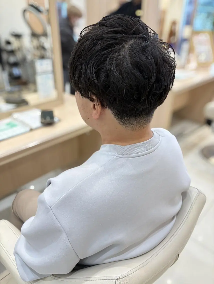 メンズ カット パーマ 片野 友椰のヘアスタイル