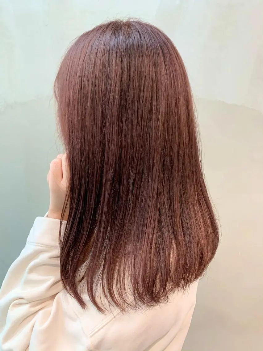 セミロング カラー 堤 麻衣子のヘアスタイル