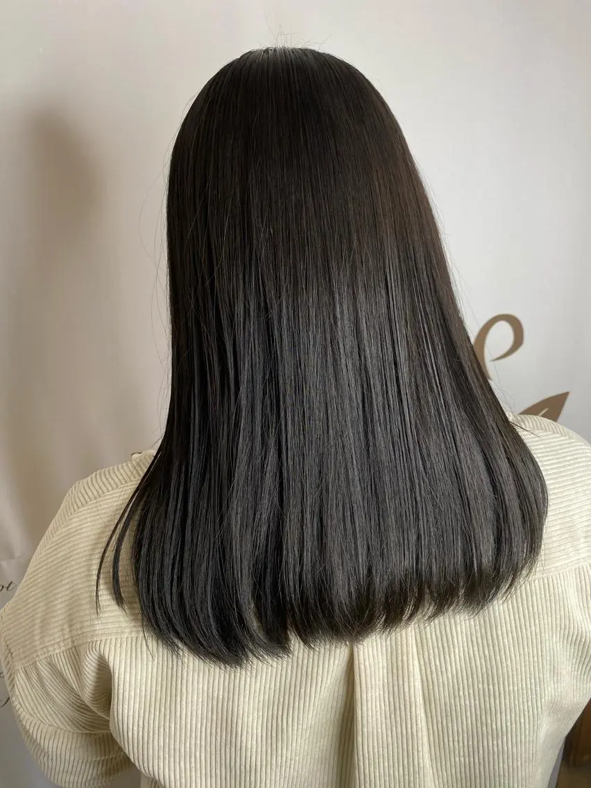 ロング カラー パーマ ヘアアレンジ メンズ キッズ ネイル マツエク・マツパ 黒髪 ブルーカラー ブルーブラック ブルー 🌈髪質改善・美髪矯 正・平野瀬乃🌈のヘアスタイル