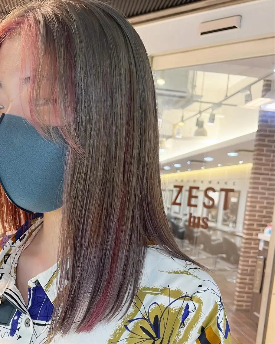 カラー ベージュカラー ブリーチ ケアブリーチ ダブルカラー イヤリングカラー カット カットパーマ 🌀あさみのヘアスタイル