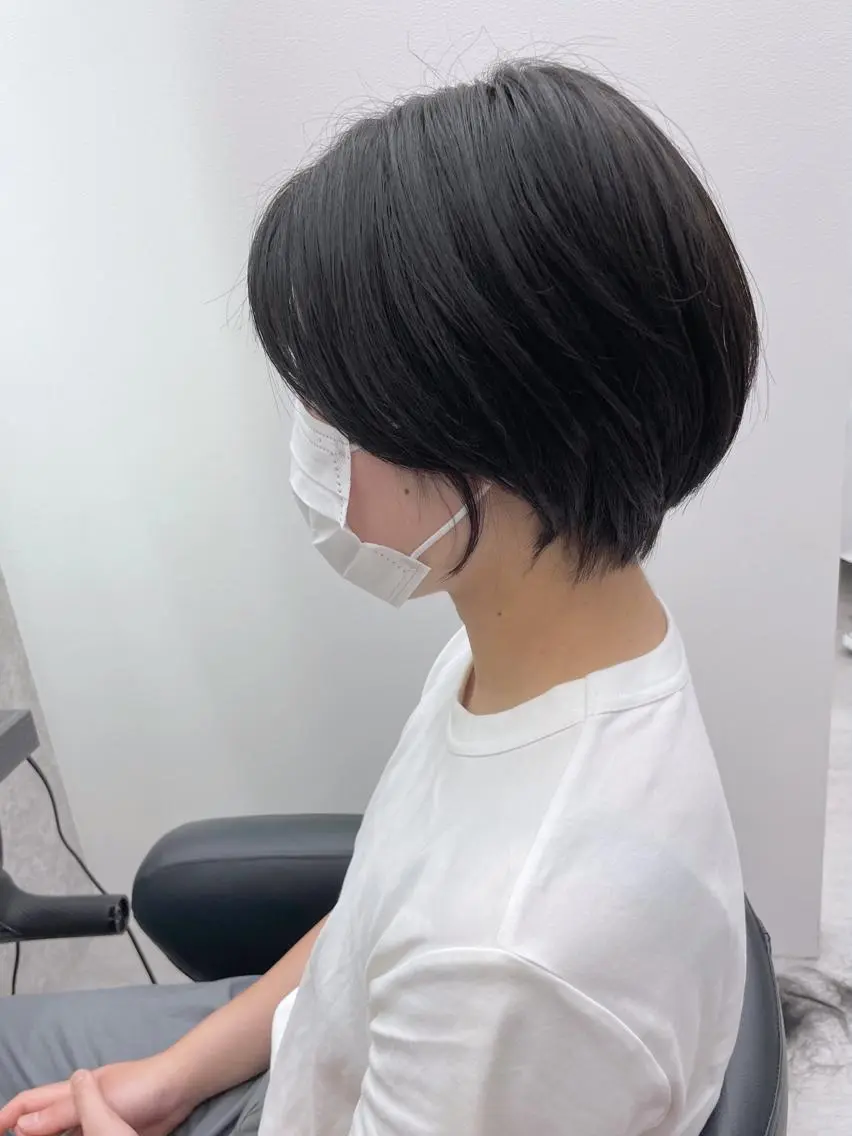 ショート ショートボブ ボブ ショートヘア 新村 華奈絵のヘアスタイル