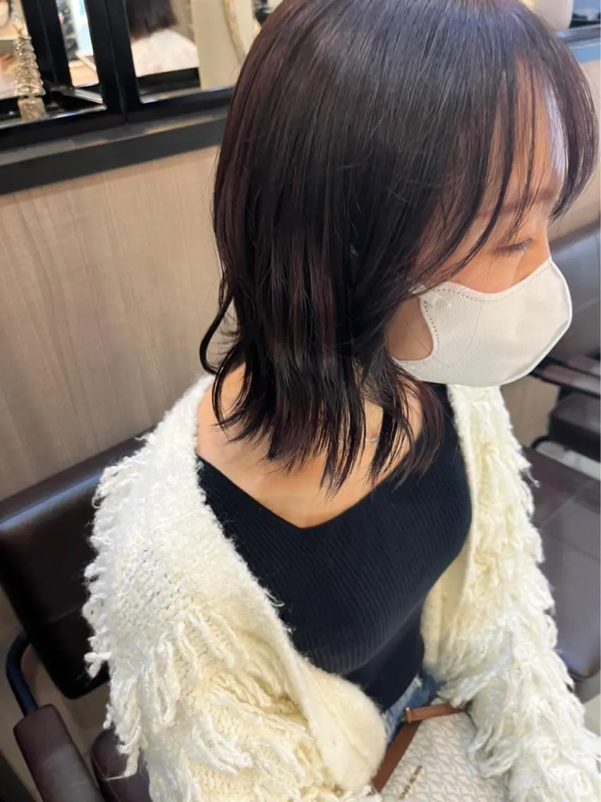 カラー mao♡ベージュ/ 顔周りカットのヘアスタイル