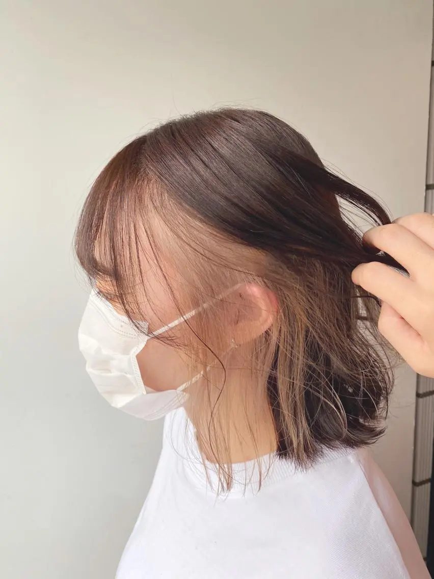 ミディアム カラー インナーカラー レイヤーダブルカラー KYONのヘアスタイル