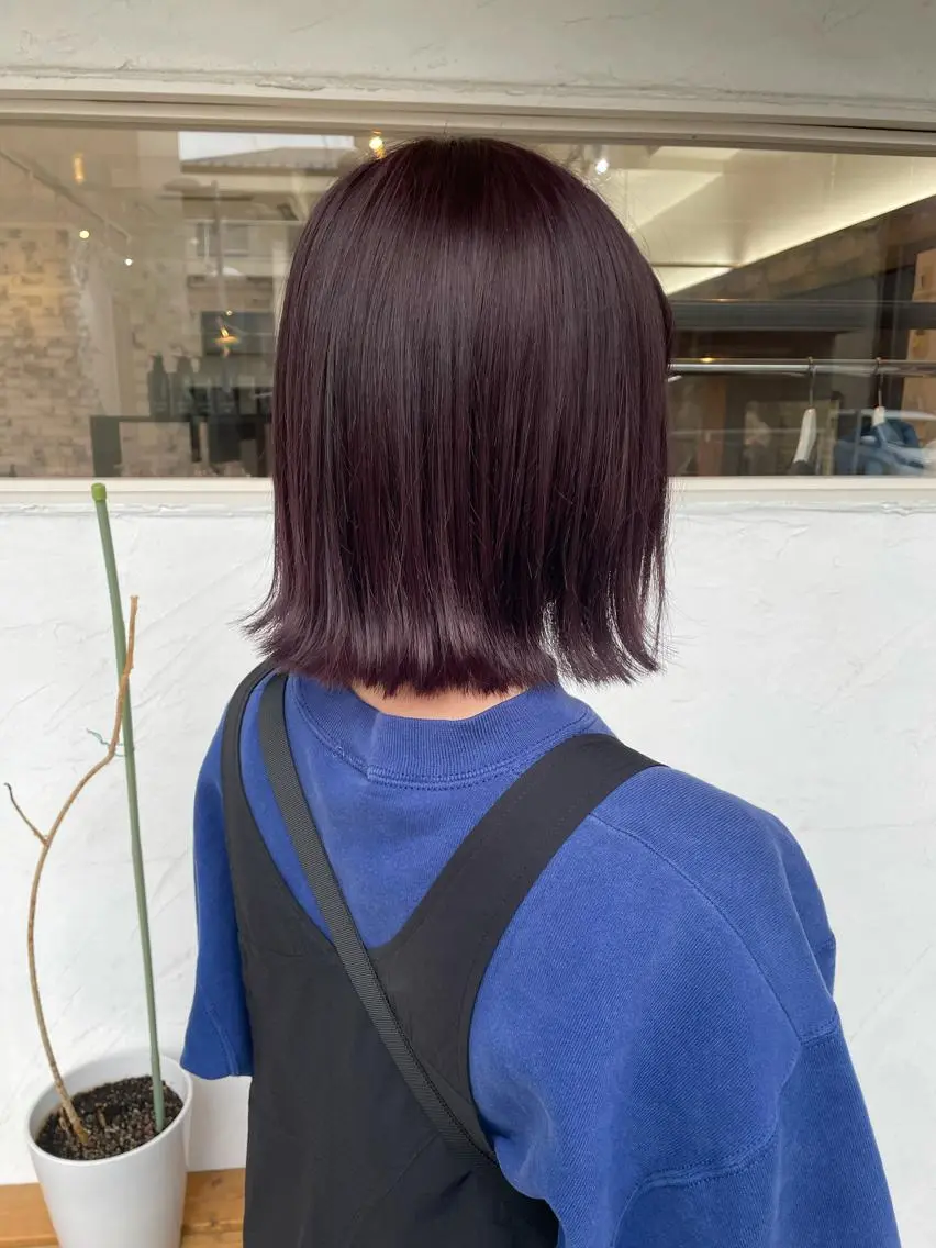 カラー ブリーチ ピンクカラー バイオレットカラー ヘアカラー トリートメント 後藤 陽花子のヘアスタイル