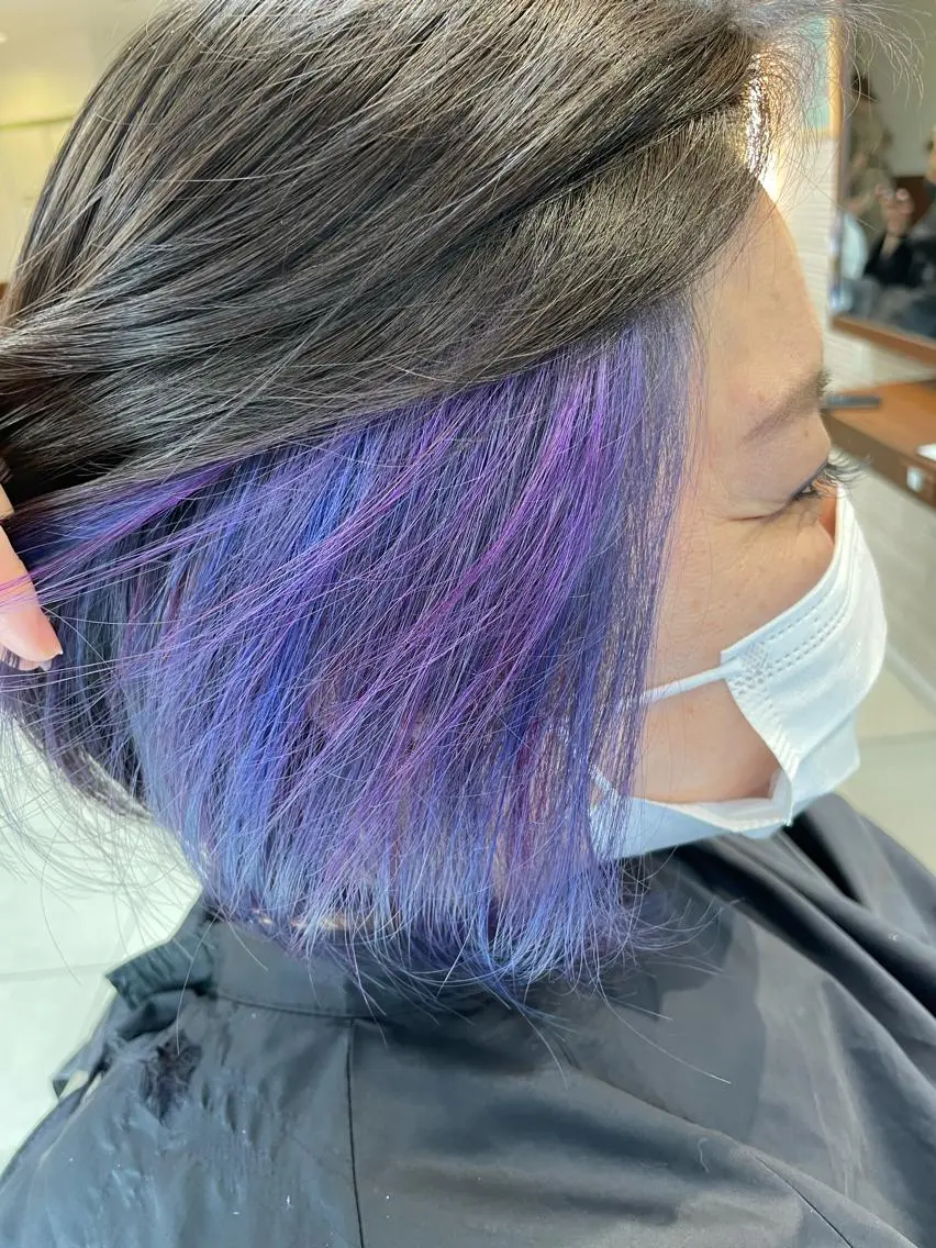 ミディアム カラー ヘアアレンジ ヘアカラー トリートメント 【Sweep】おじま のぞみのヘアスタイル