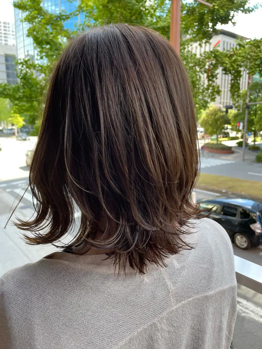 ミディアム ナギサ/ 大分森町のヘアスタイル