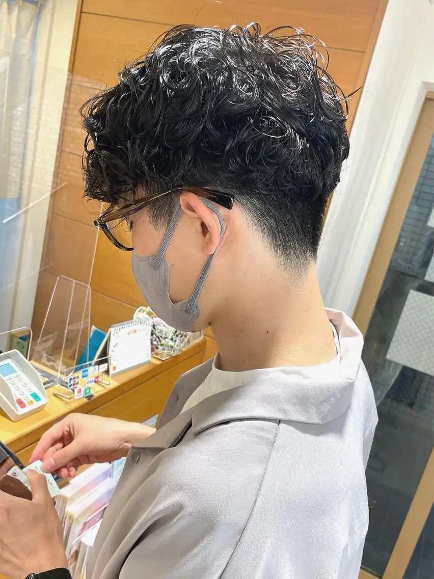 パーマ メンズ カット パーマ 佐藤 梨里花 ❤︎のヘアスタイル