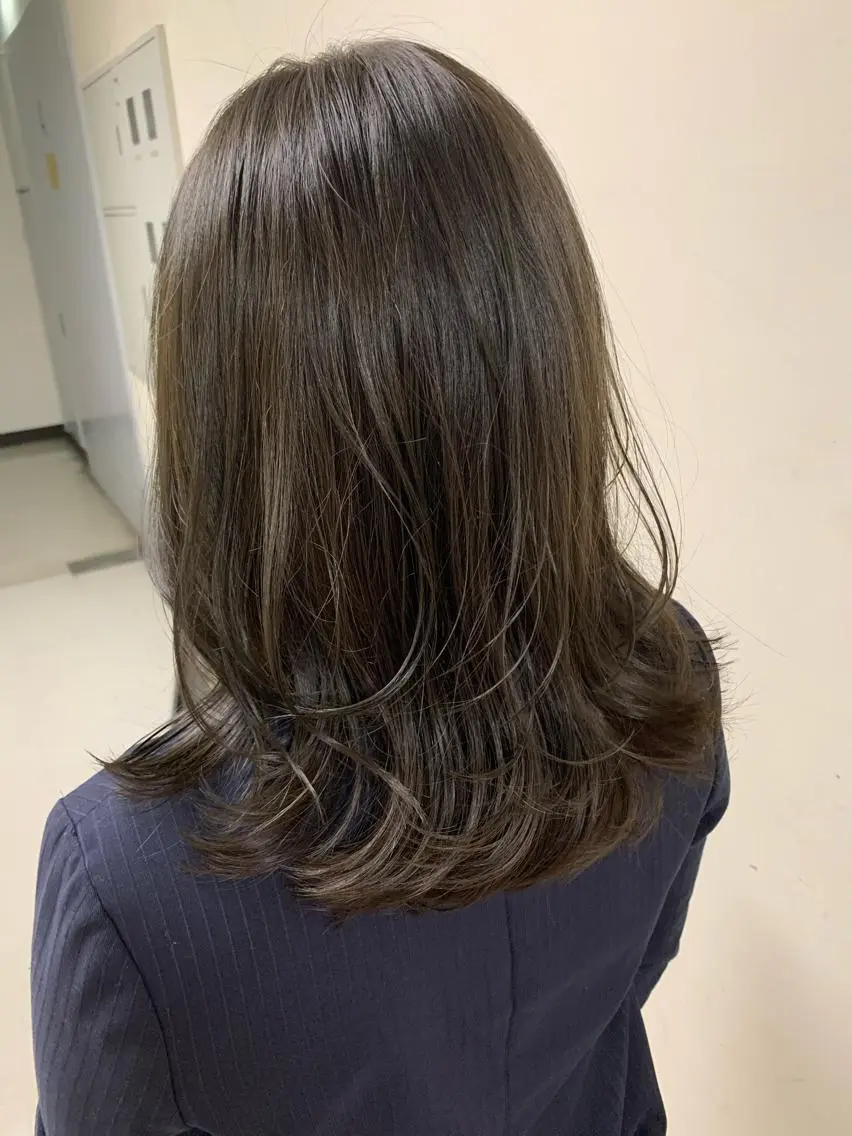 ロング カラー ベージュカラー ブリーチ ケアブリーチ ダブルカラー ハイライトカラー カット ヘアカラー トリートメント オクミヅキ /髪質改善/梅田🫧のヘアスタイル