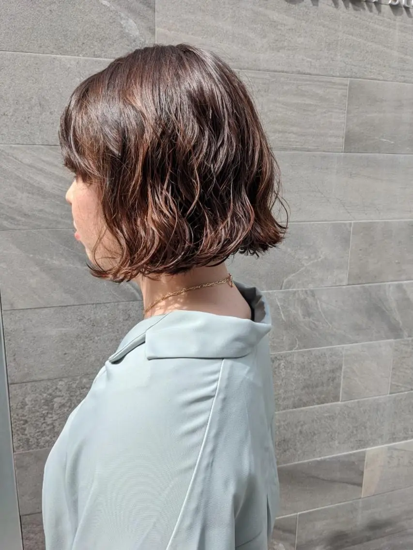 ショート パーマ デジタルパーマ 矢部 江里奈のヘアスタイル