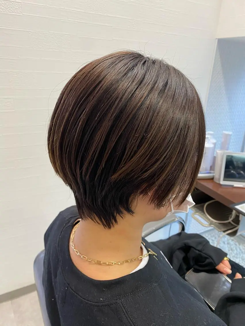 ショート 縮毛矯正 トリートメント 吉田 桃香のヘアスタイル