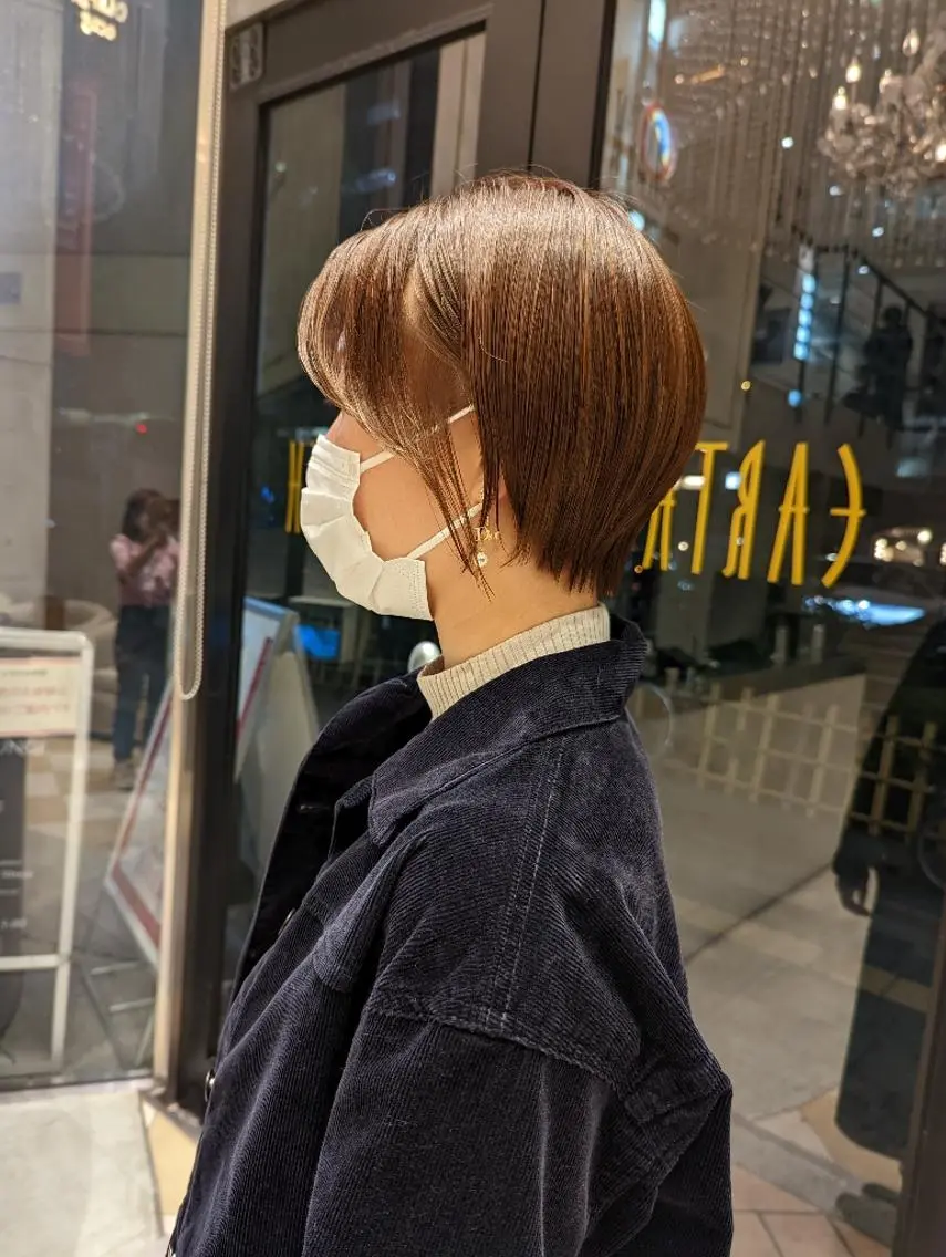 ショート カラー カット トリートメント ヘアセット 知念 香トータル ビューティー🌷のヘアスタイル