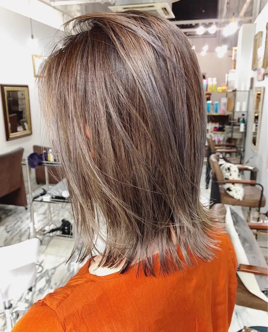 ミディアム カラー エクステ(レミー毛) NINEのヘアスタイル