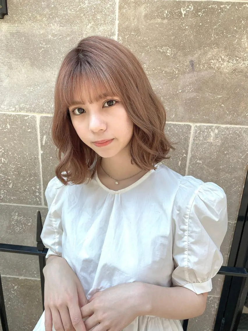 ミディアム カラー ヘアアレンジ 透明感カラー 古山 結季🌙🖤のヘアスタイル