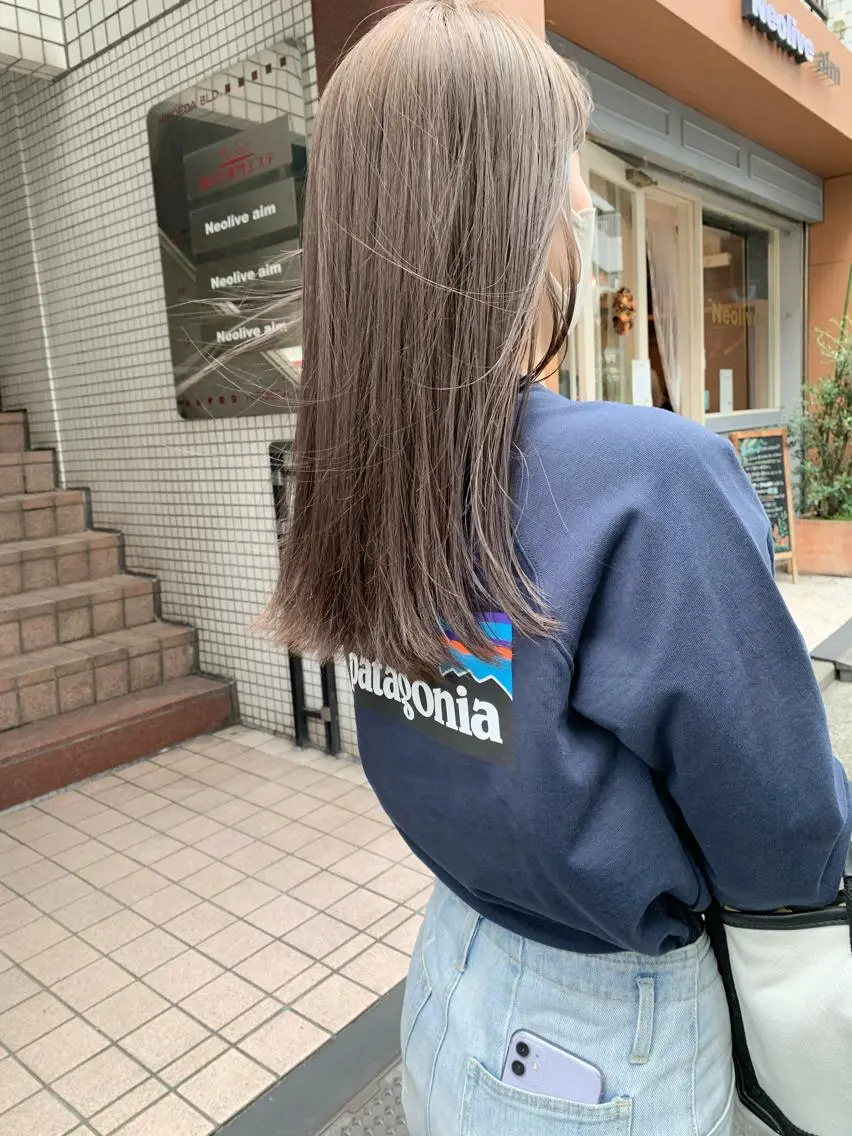 セミロング カラー ヘアアレンジ ベージュカラー ブリーチ 🌿ショート🌿 パーマ🌿淳平のヘアスタイル