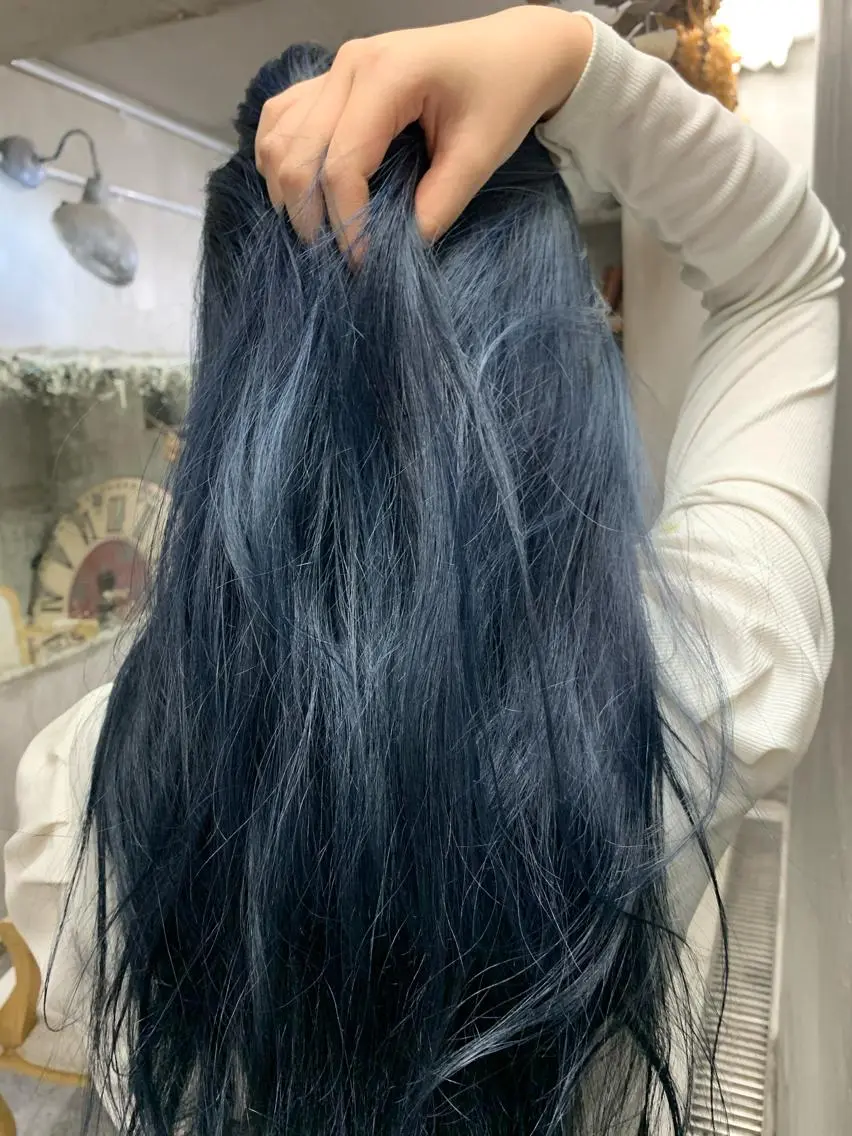 ロング カラー 透明感カラー ネイビーカラー 似合わせカラー🫶 小川千波のヘアスタイル