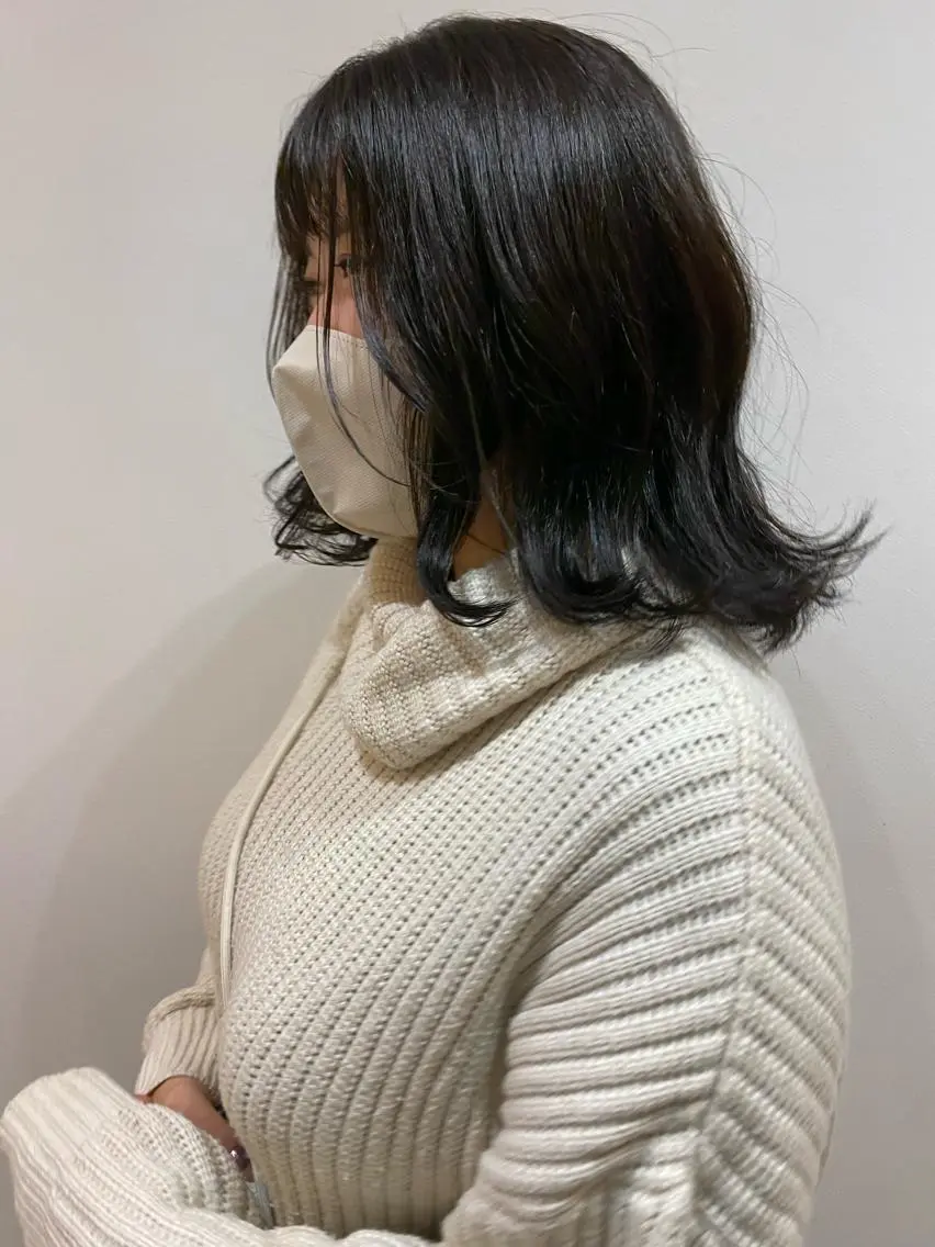 ミディアム カラー ミディアムパーマ バレイヤージュ ブリーチ ケアブリーチ デザインカラー 大人かわいい×艶髪 🤍塩川のヘアスタイル