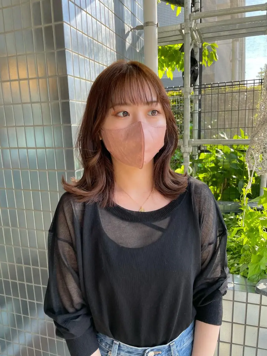 ミディアム カラー ベージュカラー くびれヘア ✅シェアサロンJAM 相田友和のヘアスタイル