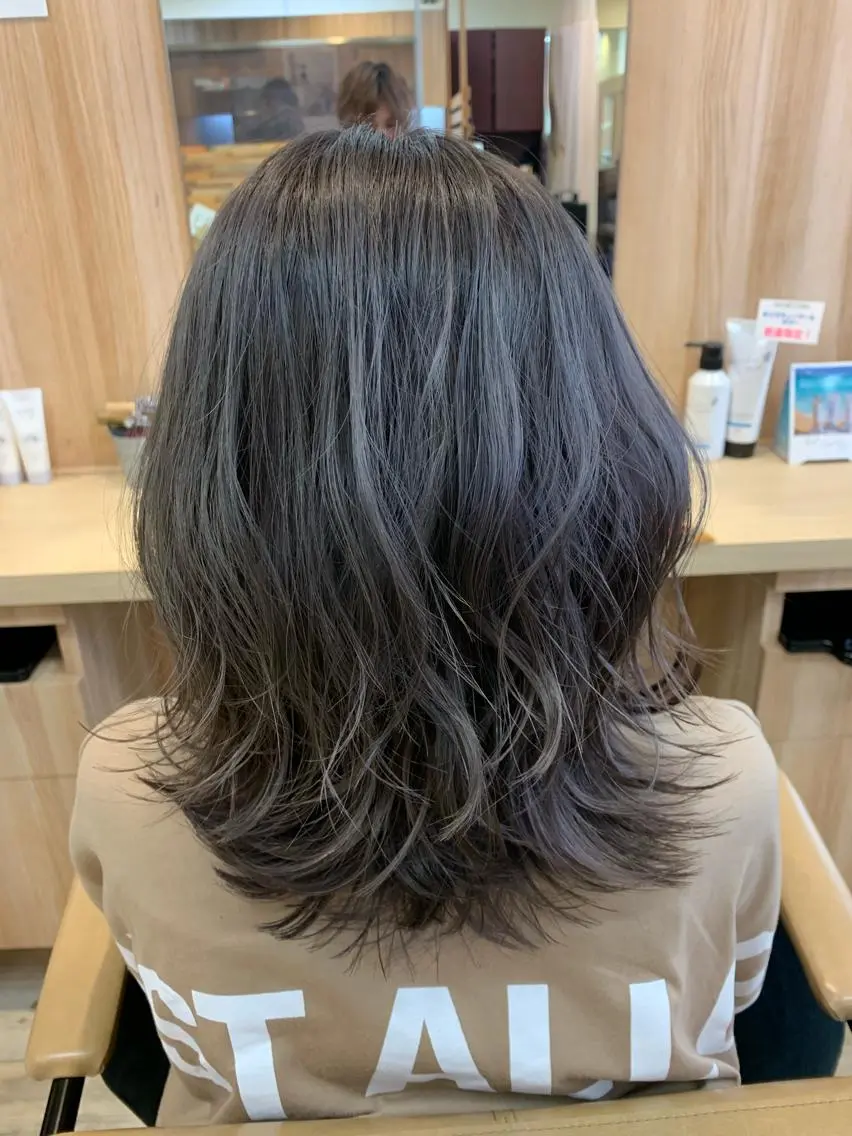 セミロング カラー HAREru. モデル募集【戸塚】のヘアスタイル
