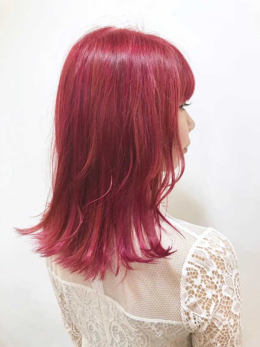 ミディアム カラー パーマ ヘアアレンジ 高橋 隆一のヘアスタイル