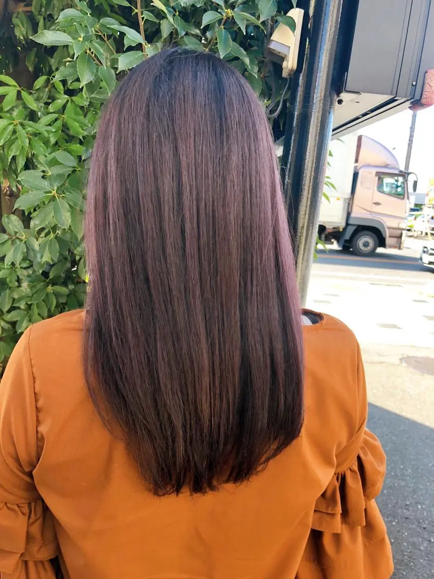 セミロング カラー カット ヘアカラー 舩坂 友賀のヘアスタイル
