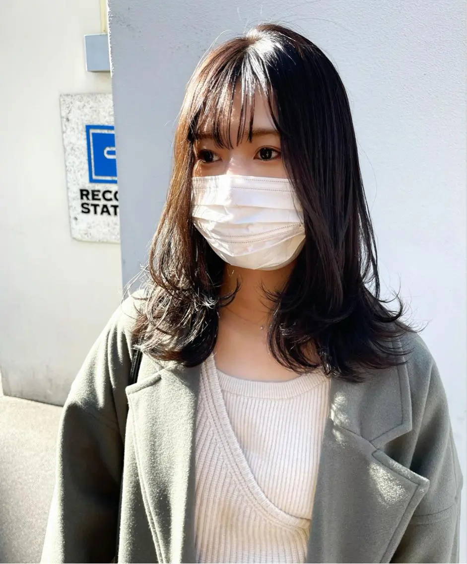 ミディアム レイヤーカット カット ヘアカラー トリートメント 〽️magico/ ウルフDaiki〽️のヘアスタイル