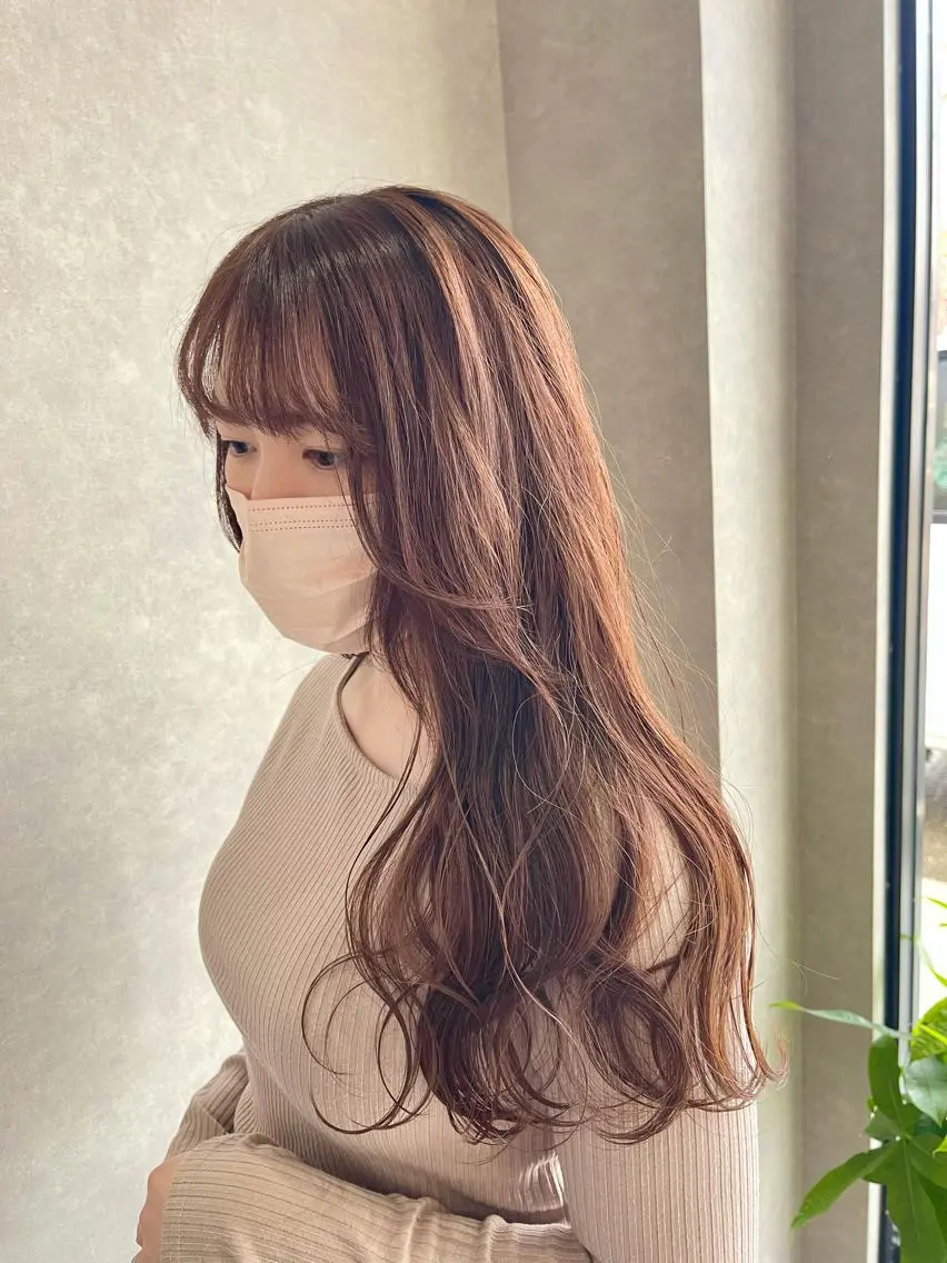 セミロング カラー カット ヘアカラー トリートメント 一ノ瀬 暁のヘアスタイル