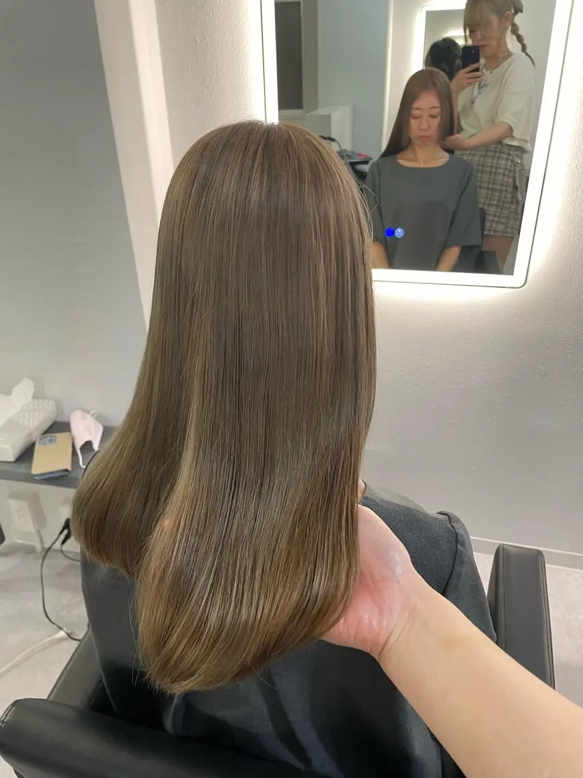 ロング カラー ヘアアレンジ メンズ メンズブリーチ メンズインナーカラー ミストバング ブリーチ ブルーカラー Cielro/ダブル カラー/西田咲希のヘアスタイル