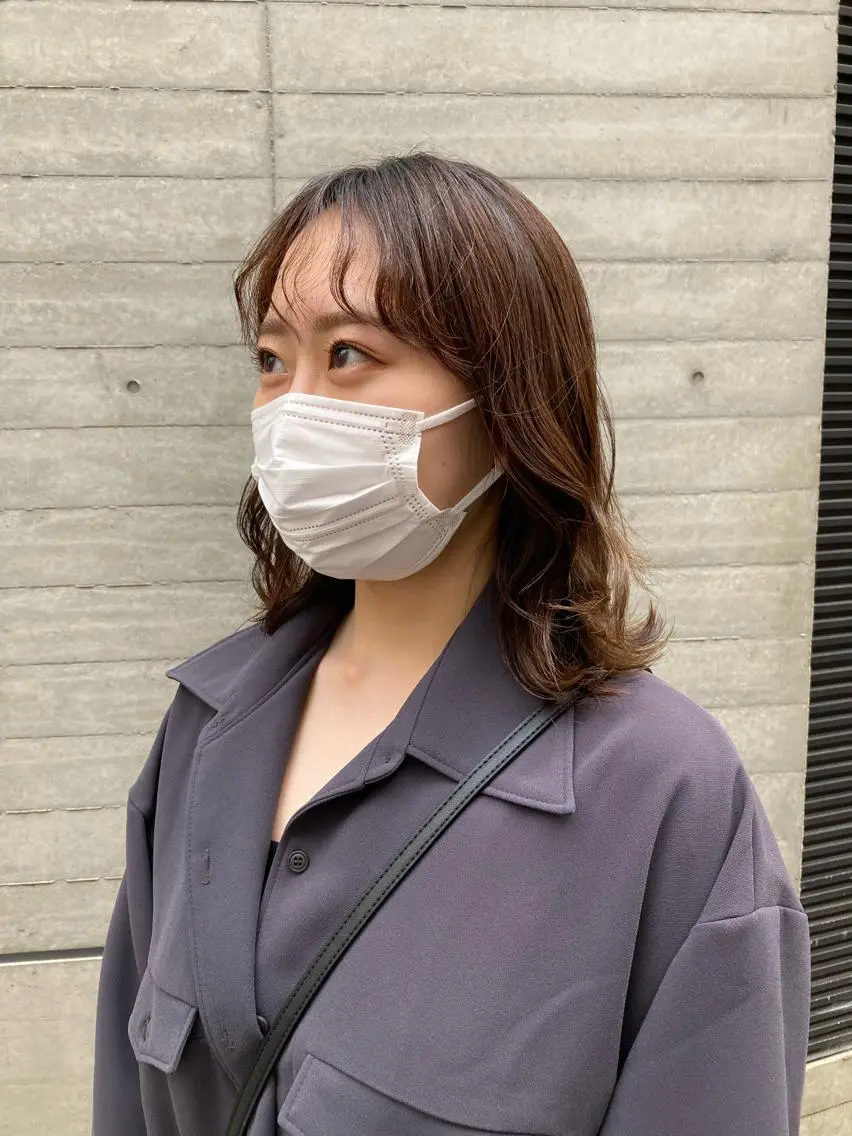 ミディアム ✨色持ちの良い艶 カラー✨蟹江真世のヘアスタイル