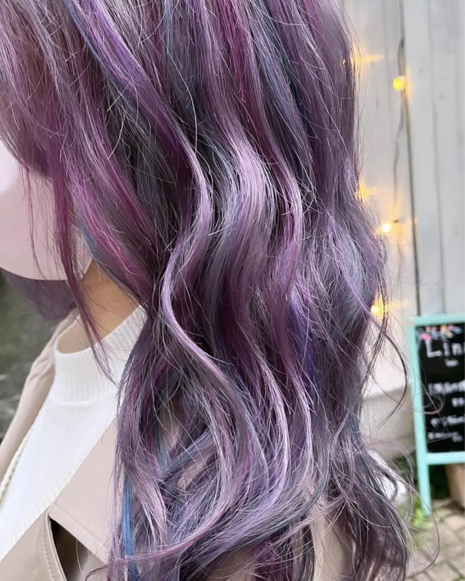 ロング カラー ショートボブ アッシュ バレイヤージュ ミストバング ベージュカラー カット ヘアカラー トリートメント 原宿サロン代表 デザインカラー伊藤卓のヘアスタイル