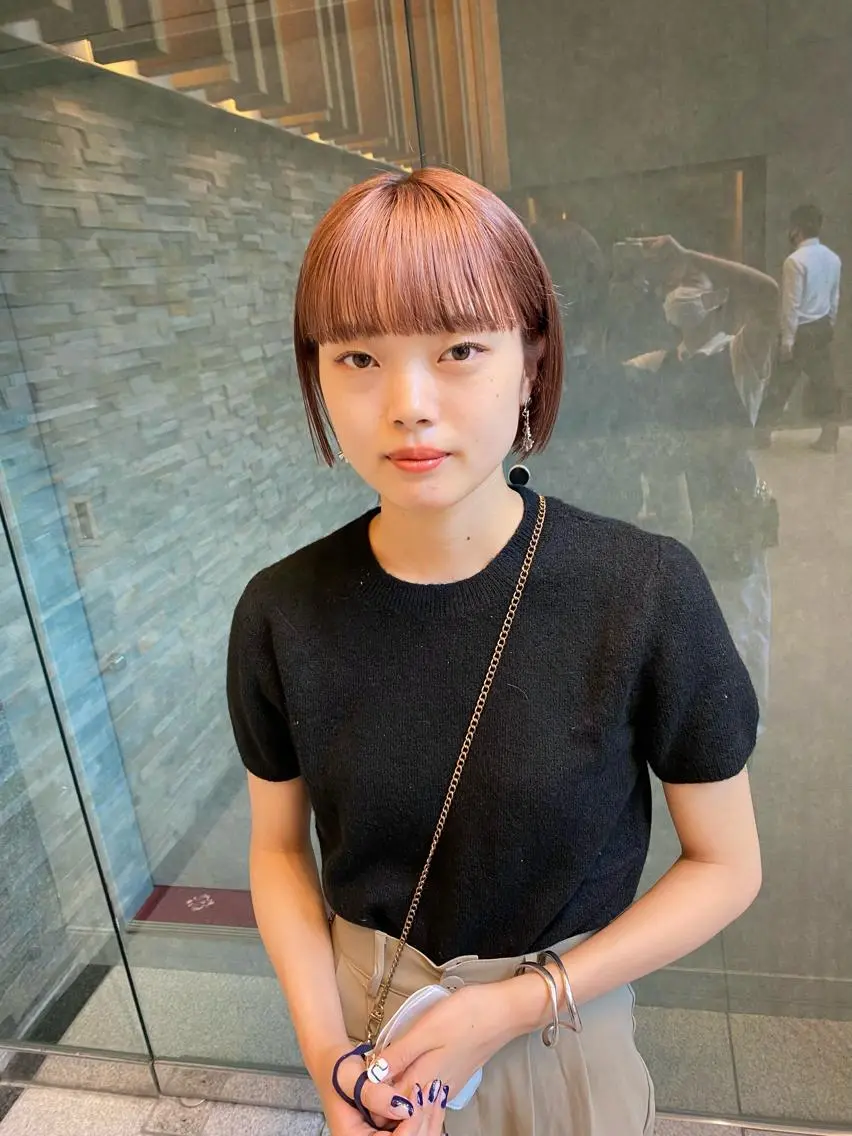 ショート カラー ヘアアレンジ メンズ デザインカラー/ボブ ブリーチカラー/ユリのヘアスタイル